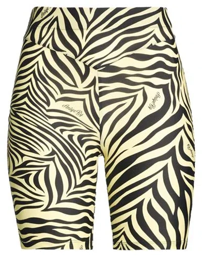 Aniye By Woman Shorts & Bermuda Shorts Pastel Yellow Size 4 Polyester In Animal Print