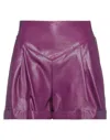 Aniye By Woman Shorts & Bermuda Shorts Purple Size 10 Viscose, Polyurethane In Purple