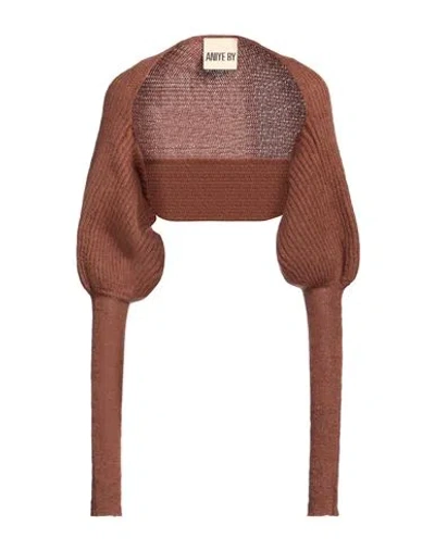 Aniye By Woman Shrug Camel Size Onesize Mohair Wool, Polyamide, Wool In Beige