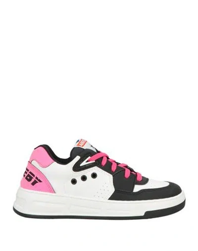 Aniye By Woman Sneakers White Size 6 Polyurethane, Polyester In Multi