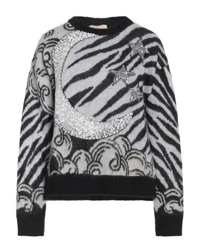 Aniye By Woman Sweater Black Size L Acrylic, Polyamide, Mohair Wool