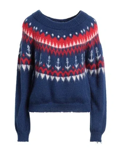 Aniye By Woman Sweater Blue Size Xs Acrylic, Mohair Wool, Polyamide, Wool