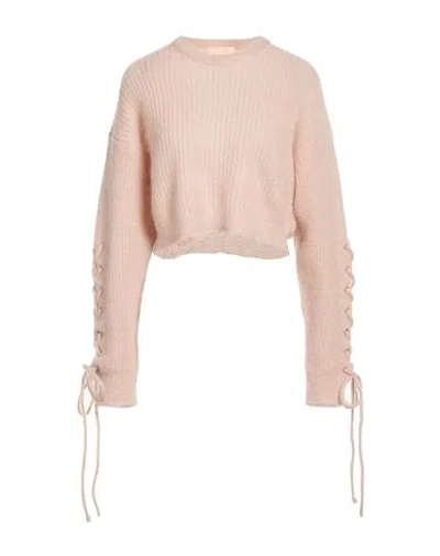 Aniye By Woman Sweater Blush Size M Mohair Wool, Polyamide, Wool In Pink