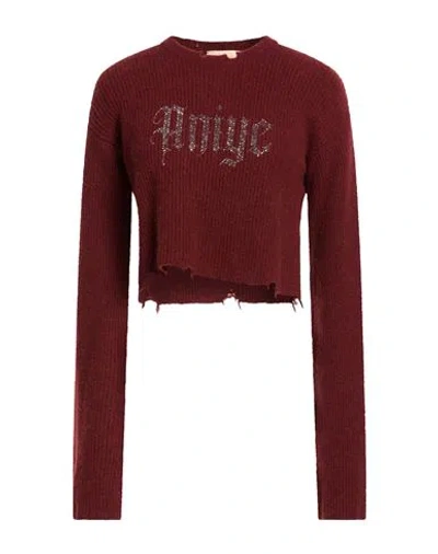 Aniye By Woman Sweater Brick Size S Wool, Polyamide, Alpaca Wool, Elastane In Burgundy