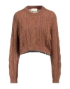Aniye By Woman Sweater Brown Size M Polyamide, Alpaca Wool, Wool