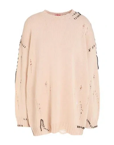 Aniye By Woman Sweater Cream Size L Acrylic, Alpaca Wool, Wool In Pink