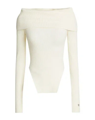 Aniye By Woman Sweater Cream Size S Polyamide, Acrylic, Wool, Polyester In Gold