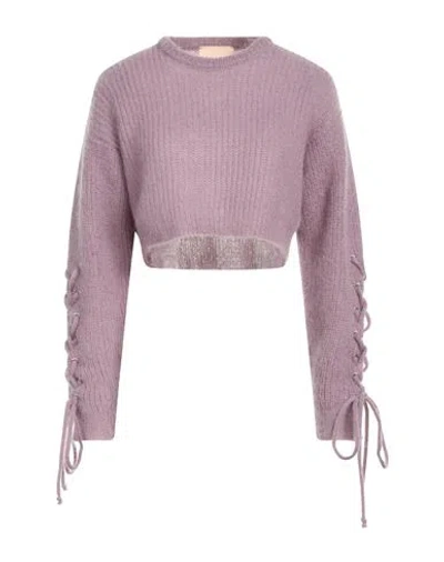 Aniye By Woman Sweater Light Purple Size S Mohair Wool, Polyamide, Wool
