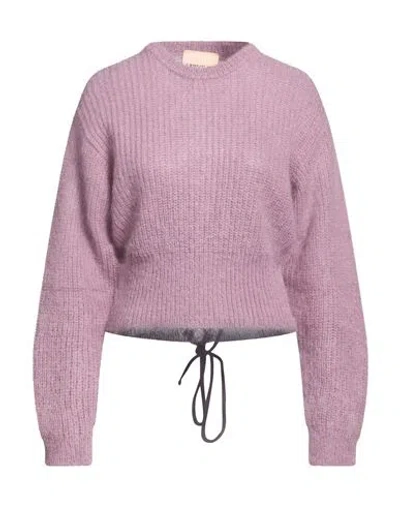 Aniye By Woman Sweater Lilac Size S Mohair Wool, Polyamide, Wool In Purple