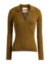 Aniye By Woman Sweater Military Green Size Xs Wool, Acrylic In Green