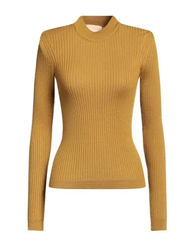 Aniye By Woman Sweater Mustard Size L Wool, Acrylic In Yellow