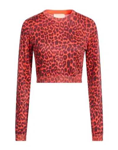 Aniye By Woman Sweater Red Size M Polyester, Cotton