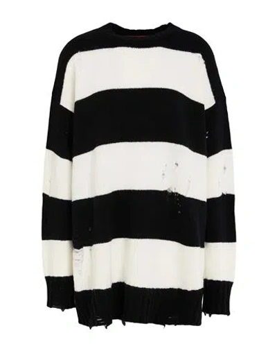 Aniye By Woman Sweater White Size M Wool, Polyamide In Black