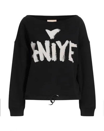 Aniye By Woman Sweatshirt Black Size 10 Cotton