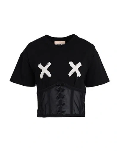 Aniye By Woman T-shirt Black Size 10 Cotton, Polyamide, Elastane