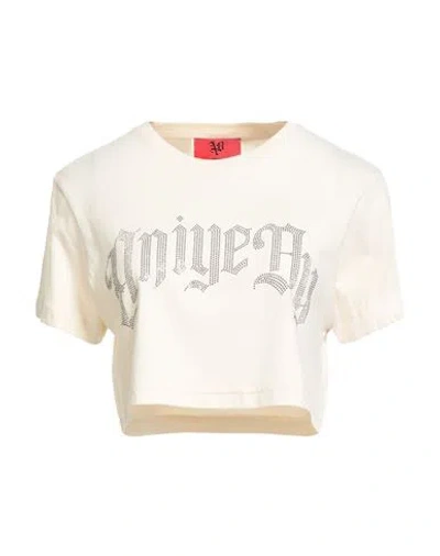 Aniye By Woman T-shirt Cream Size S Cotton In White