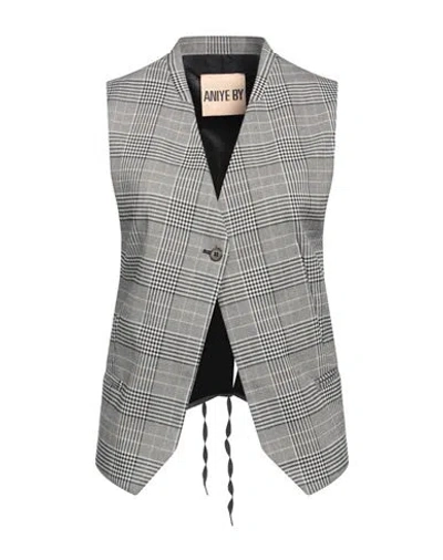 Aniye By Woman Tailored Vest Black Size 8 Polyester, Viscose, Elastane