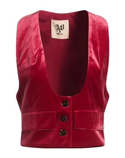 Aniye By Woman Tailored Vest Brick Size M Polyester, Elastane In Red