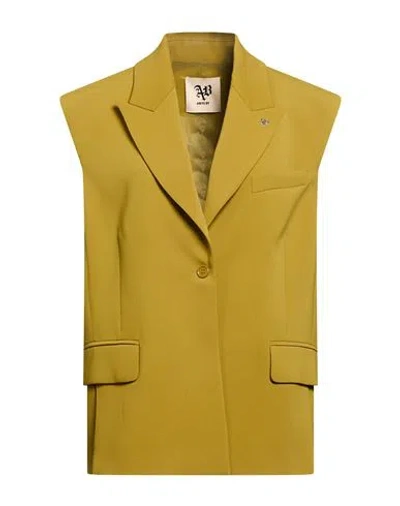 Aniye By Woman Tailored Vest Mustard Size M Polyester, Elastane In Yellow