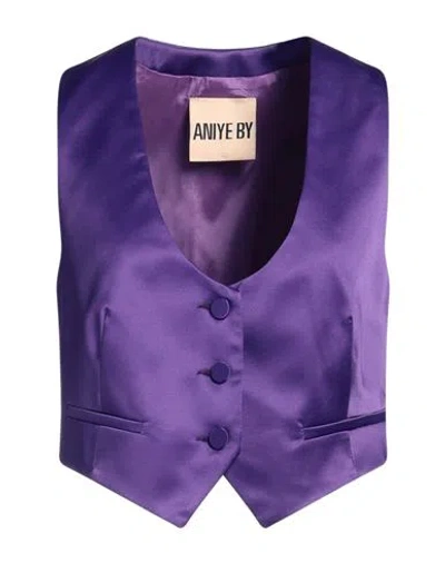 Aniye By Woman Tailored Vest Purple Size 6 Polyester, Elastane