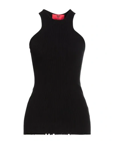 Aniye By Woman Tank Top Black Size M Polyamide, Acrylic, Wool, Polyester