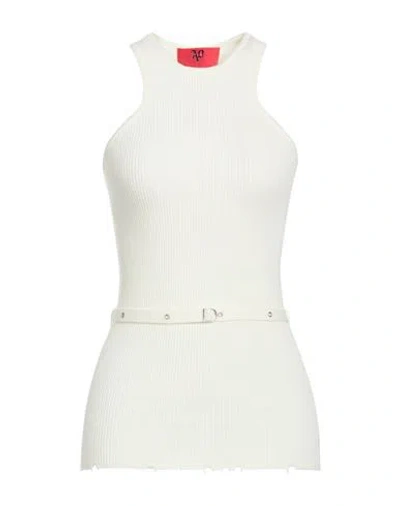 Aniye By Woman Tank Top Ivory Size L Polyamide, Acrylic, Wool, Polyester In White