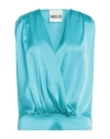 Aniye By Woman Top Azure Size 10 Polyester In Blue