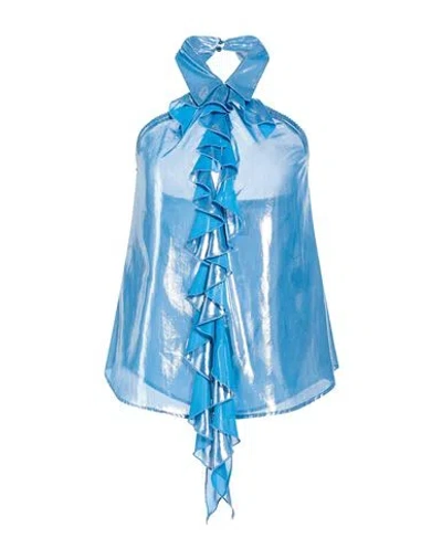 Aniye By Woman Top Azure Size 4 Polyester In Blue