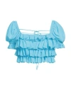 Aniye By Woman Top Azure Size 8 Polyester In Blue