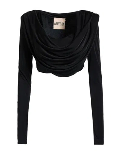 Aniye By Woman Top Black Size 4 Polyester, Elastane