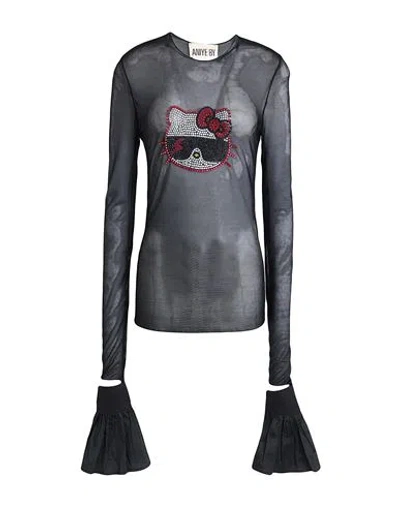 Aniye By Woman Top Black Size 10 Polyamide, Elastane, Polyester