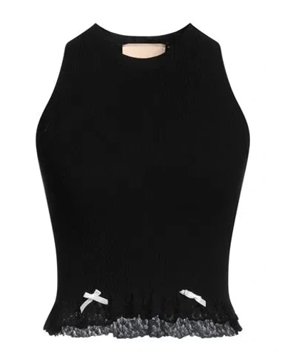 Aniye By Woman Top Black Size L Viscose, Polyester, Cotton