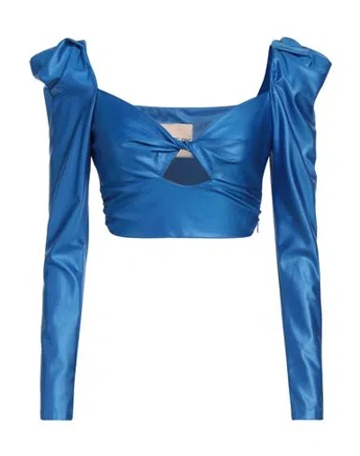 Aniye By Woman Top Bright Blue Size 8 Polyamide, Elastane