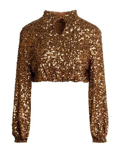 Aniye By Woman Top Bronze Size 6 Polyester, Elastane In Yellow