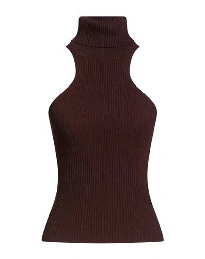 Aniye By Woman Top Chocolate Brown Size Xs Virgin Wool