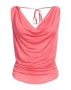 Aniye By Woman Top Coral Size 6 Viscose In Red