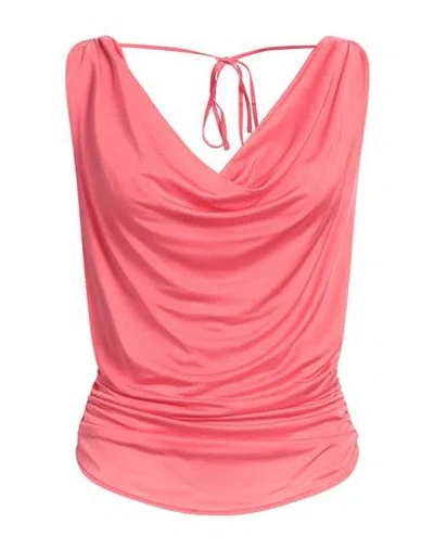 Aniye By Woman Top Coral Size 6 Viscose In Red