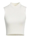 Aniye By Woman Top Cream Size L Viscose, Polyester In White