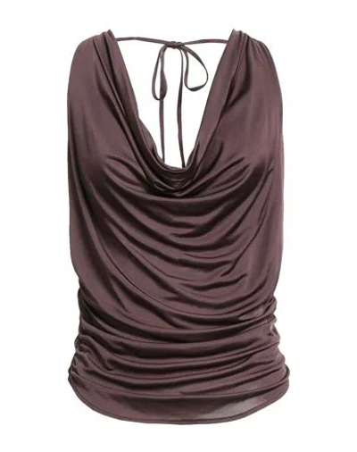 Aniye By Woman Top Dark Brown Size 8 Viscose