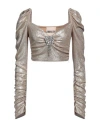 Aniye By Woman Top Gold Size 4 Polyamide, Elastane, Metallic Fiber In Gold