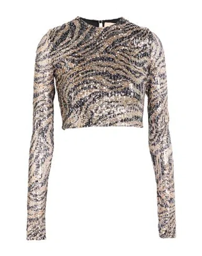 Aniye By Woman Top Gold Size 6 Polyester, Elastane