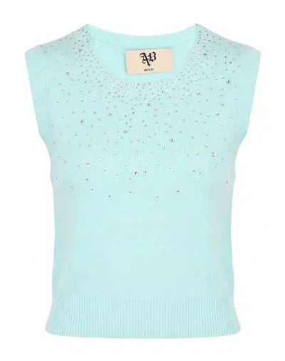 Aniye By Woman Top Light Green Size S Polyamide, Elastane In Blue