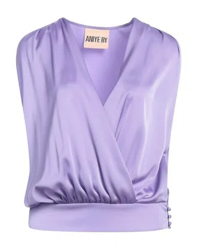 Aniye By Woman Top Light Purple Size 4 Polyester In Multi