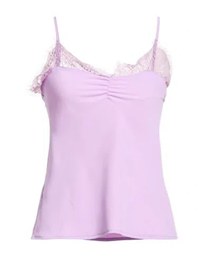 Aniye By Woman Top Lilac Size M Polyester In Purple