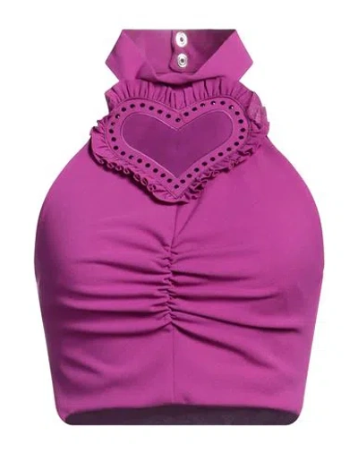 Aniye By Woman Top Mauve Size 4 Polyester, Elastane In Purple