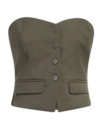 Aniye By Woman Top Military Green Size 10 Polyester, Viscose, Elastane