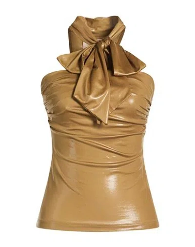 Aniye By Woman Top Mustard Size Xs Polyester, Elastane In Brown