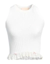 Aniye By Woman Top Off White Size L Viscose, Polyester, Cotton In Off White