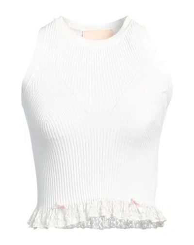 Aniye By Woman Top Off White Size L Viscose, Polyester, Cotton