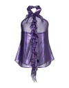 Aniye By Woman Top Purple Size 6 Polyester In Purple